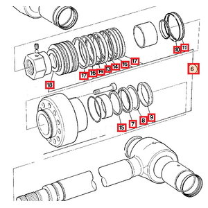 Riebok&scaron;lių rinkinys, hidraulinio cilindro 
