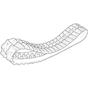 Track rubber 35 link, JCB