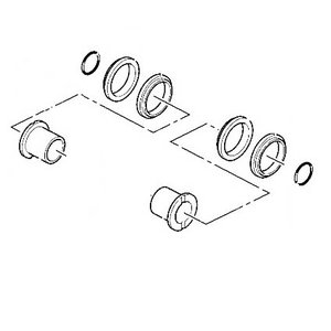 Idler wheel seal kit, JZ140, JZ235, JS160-200, JCB