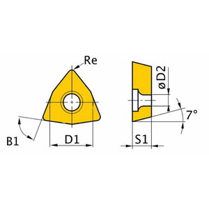 Spare insert ISO WNMG080408 5pcs