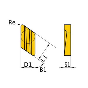 Spare insert ISO KNUX160405R 5pcs