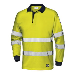 Polo long sleeves MC6215ED antistatic, CL2, yellow, Sir Safety System