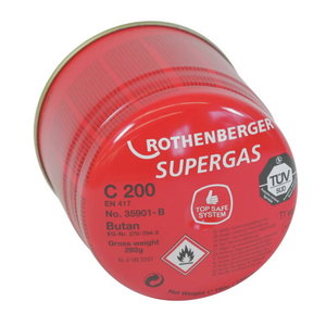 Kaasu C200 SUPERGAS 190 g, venttiilillä, Rothenberger