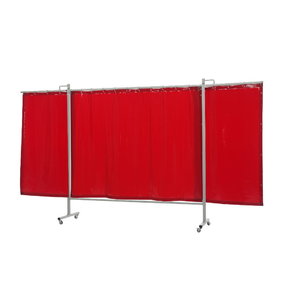 Welding curtain with frame, orange W375 x H200cm OmniumTriptych, Cepro International BV