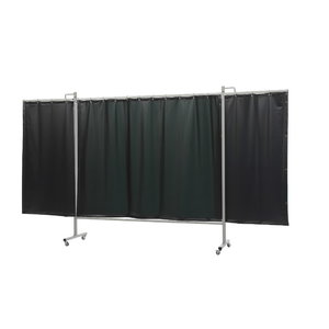 Welding screen with curtain, green-9 W375 x H200cm OmniumTriptych, Cepro International BV