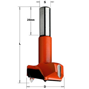 Grąžtas lankstams TCT D=15X70 S=10X26 RH 