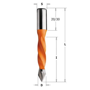 Spiralinis medžio grąžtas TCT S=10X20 D=7X70 RH 