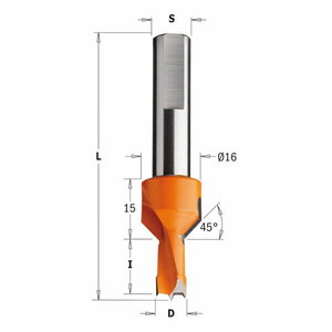 Dowel drill 8x12x70 w/c.sink S=10x25 HM RH, CMT