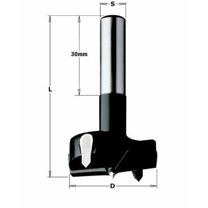 Boring bits with parallel shank 