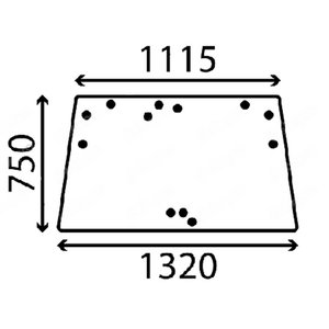 UPPER CAB GLASS M130 - GLASS ONLY