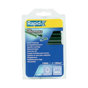 R:Hog Ring VR16/ 1.39M green Blister  2-8 mm, Rapid