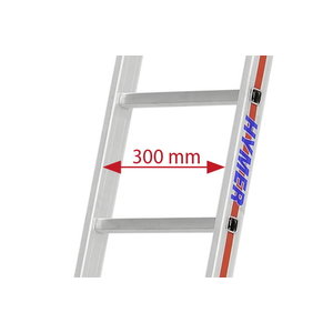 Leaning ladder 4011, 14 rungs, Hymer