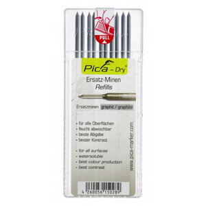 Marking pen core, graphite, black, 10pcs, Pica