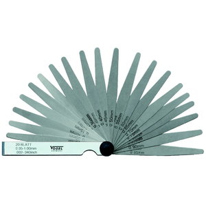 Feeler gauge 0,05-1,00 mm 20 blades, Vögel