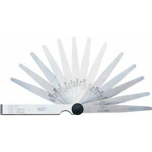 Feeler Gauge Set, singly, in foil, 0.05 - 2.00, 21 blades, Vögel