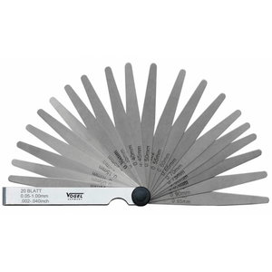 Feeler gauge set 0,03-1,0mm 26 blades, Vögel