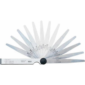 Feeler Gauge Set, stainless steel 13 blades, 0,05-1,00mm, Vögel