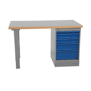 Worktable 1600x800mm with drawer unit (5 drawers), vinyl, Intra