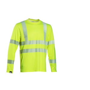 Safety t-shirt 4248+, long sleeve, CL3 hi-vis yellow, Dimex