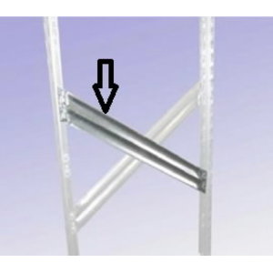 Diagonal spacer bar, depth 600mm, 1-2-3, Metalsistem