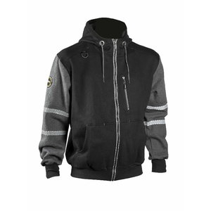 Hooded jacket 4331+, black/grey S, Dimex