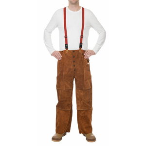 Leather welding pants brest protection L, Weldas | Stokker