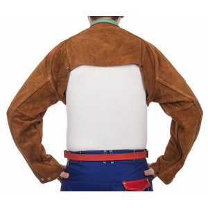 Lava Brown bib apron, leather 120 x 60 cm, Weldas