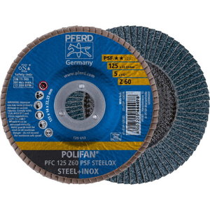 Flap grinding disc PSF STEELOX 125mm Z60 PFC