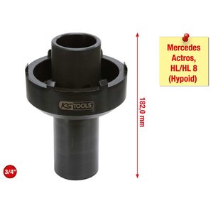 3/4" slotted nut wrench with 6 pins for Mercedes, 105-125mm