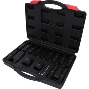 Smūginių antgalių galvučių komplektas 3/4"+1" 16-vnt, KS Tools