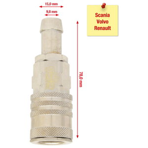 Condenser filling and relief adaptor, Scania340/360 Scania34