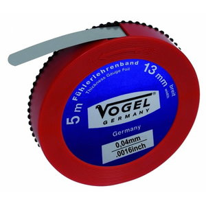 Thickness Gauge Foil, spring steel, 0.04 mm / .0016 inch, Vögel
