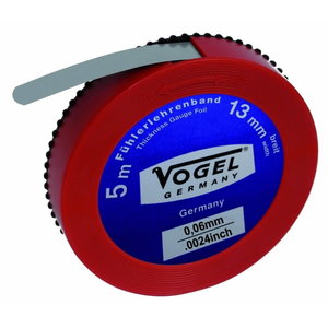 Thickness Gauge Foil, spring steel, 0.06 mm / .0024 inch, Vögel