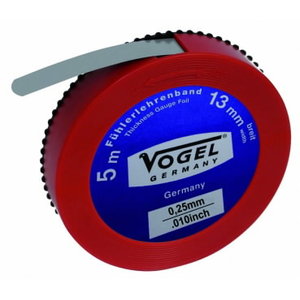Thickness Gauge Foil, spring steel, 0.25 mm / .010 inch, Vögel
