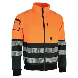 Product image of: Sweatshirt 4551R+ hi-vis CL2, orange/black XL, Dimex