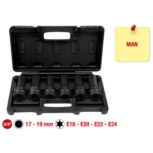 3/4´´ Voimahylsy-sarja, 6-os, KS Tools