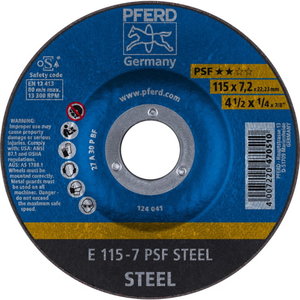 Slīpēšanas disks PS-F 115x7,2x22mm, Pferd