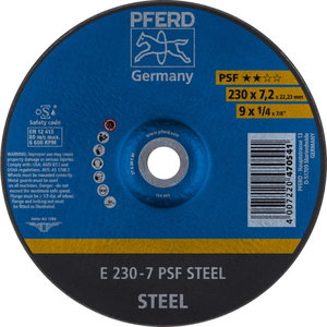 Шлифовальный диск по металлу 230x7,2x22 A30P PS-F, PFERD