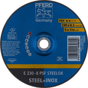 Slīpēšanas disks PS-F 230x8x22mm A30M, Pferd