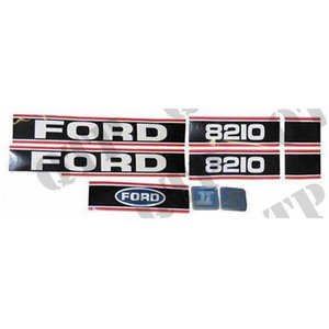 Decal Ford 8210 Force 2 Red & Black 