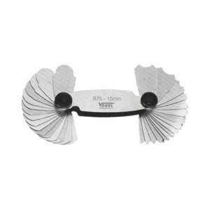 Radius Gauges, 7.5-15 mm. 32 blades