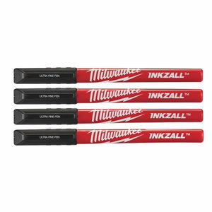 Pens INKZALL, fine tip, black, 4 pcs 