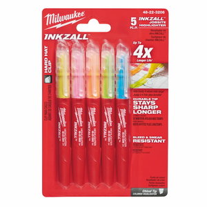 Highlighters INKZALL, coloured, 5 pcs 