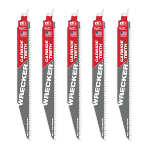 Sabre saw blade Wrecker Carbide 5pcs 230mm 6TPI