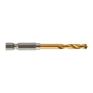 Metal drill bit Red HEX Shockwave HSS-G TiN 4,8mm