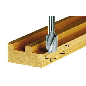 Spiral groove cutter HW shank 8 mm HW S8 D6/16 Spi