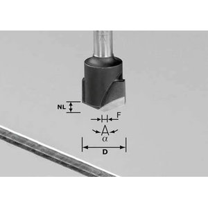 V-groove cutter HW 135x18 mm, 135° / Alu