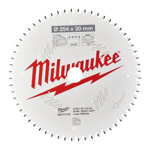 Product image of: Pjovimo diskas CSB MS W 254x30x3.0mm Z=60 ATB, Milwaukee