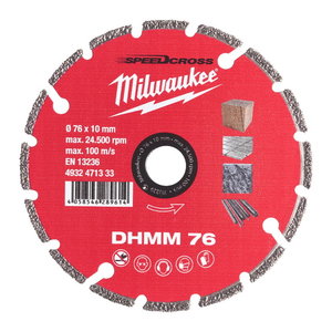 Deimantinis pjovimo diskas DHMM 76x1,2/10mm, Milwaukee