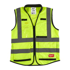 HI-VIS VEST PREMIUM YELLOW L-XL